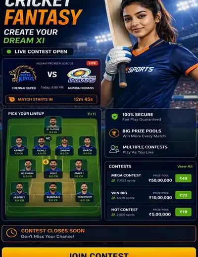 Euzzo (euzzo) fantasy cricket & matchday visual 3